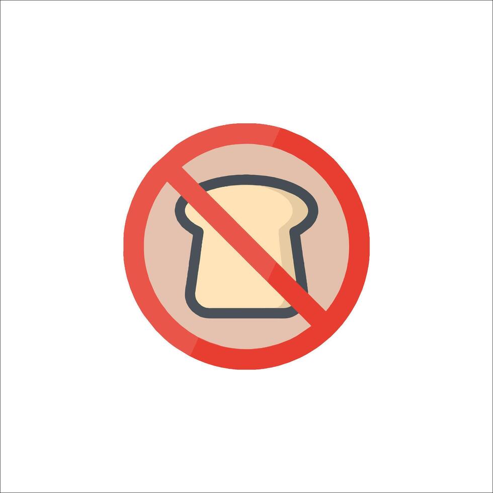 No bread icon illustration vector