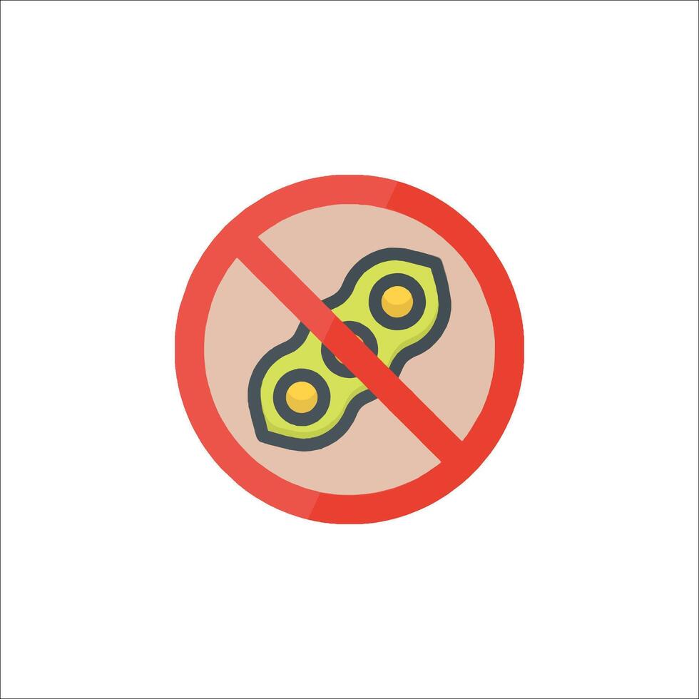 No spin sign illustration vector