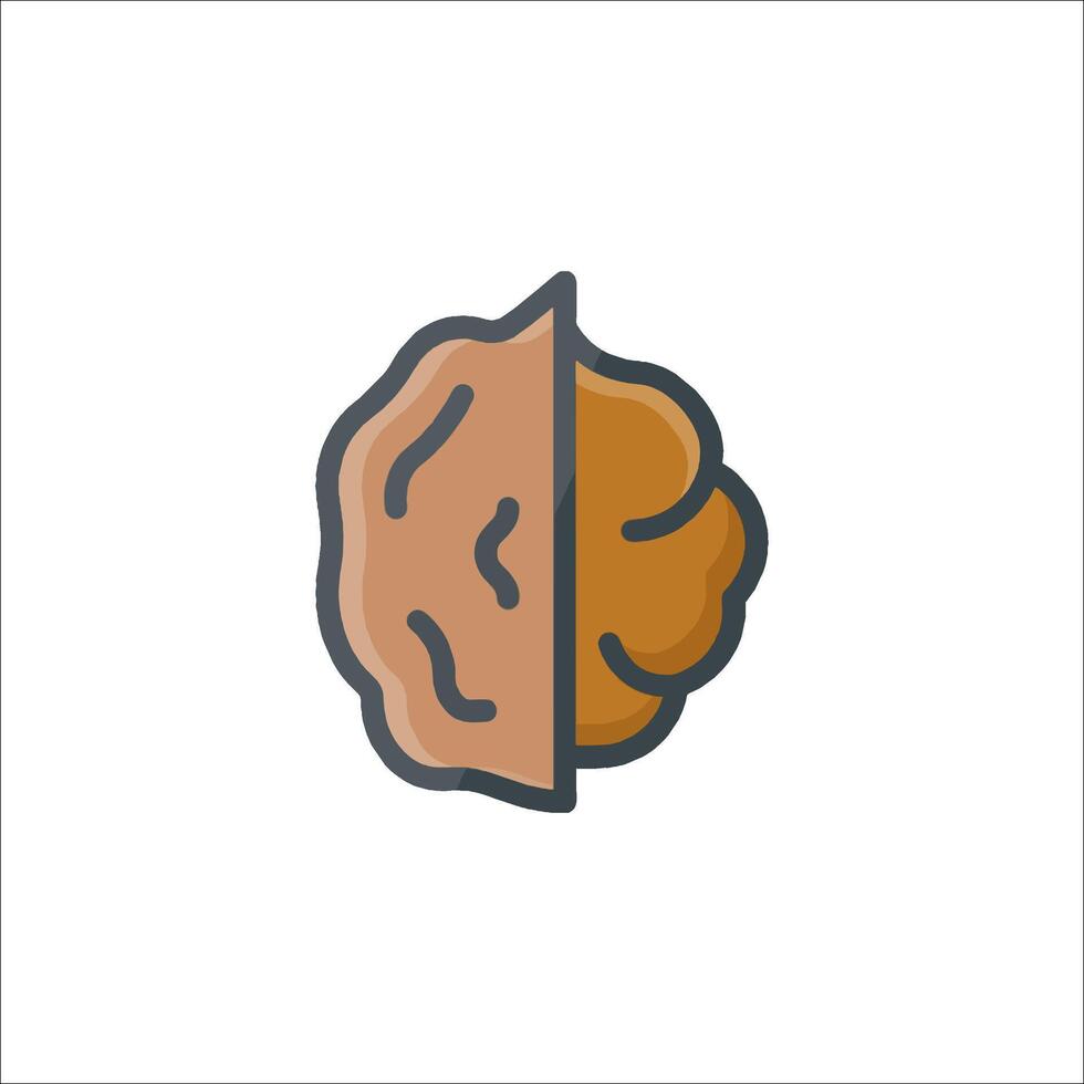 A walnut icon on a white background vector
