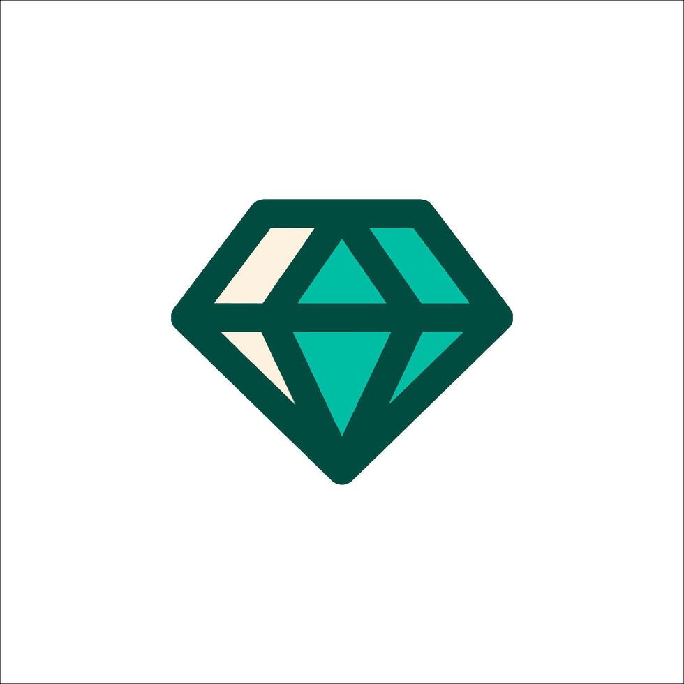 A diamond logo with a green background vector