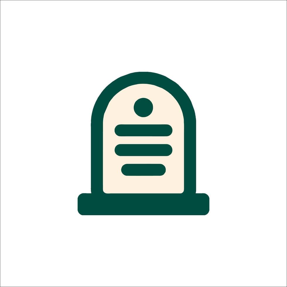 A tombstone icon on a white background vector