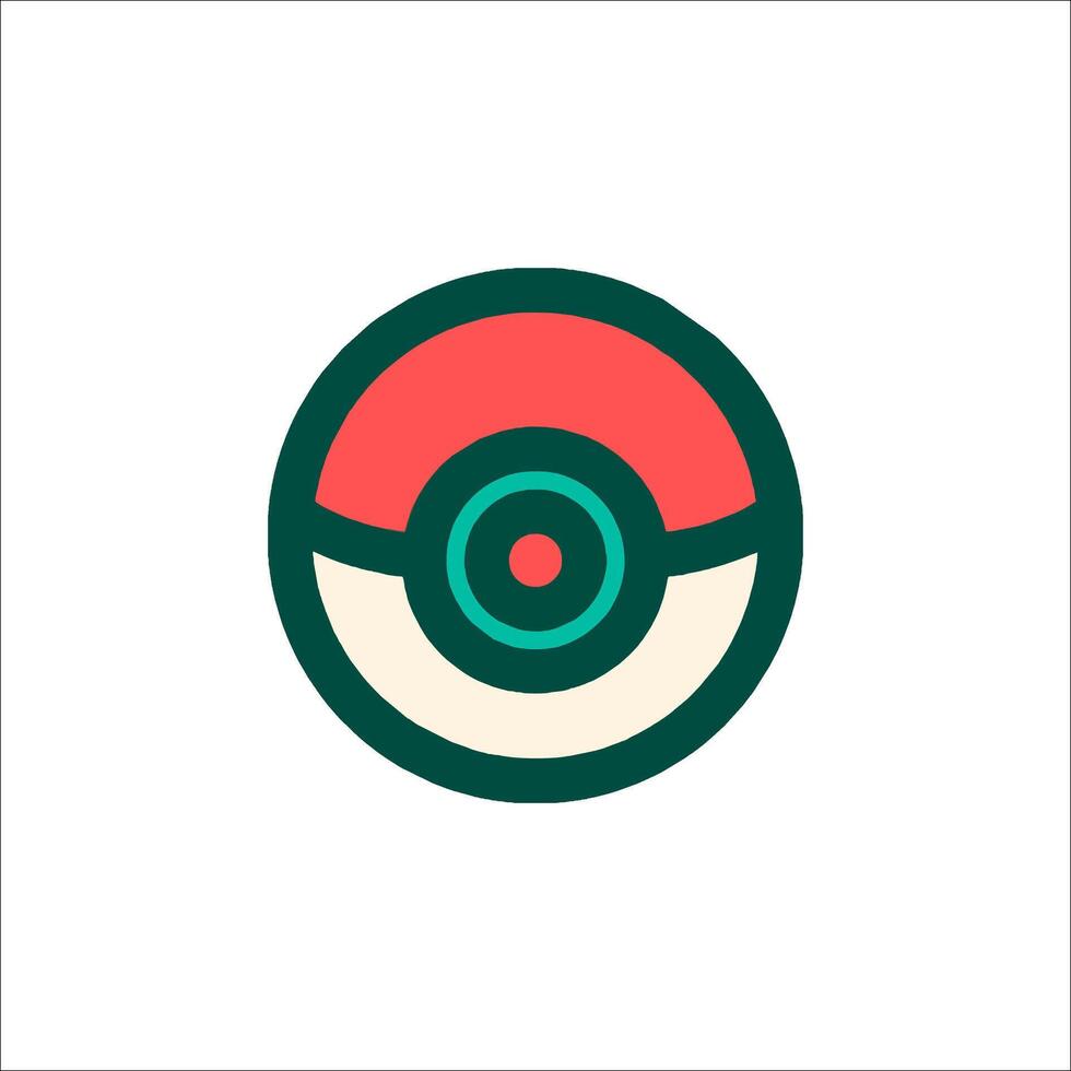 A pokemon ball icon on a white background vector
