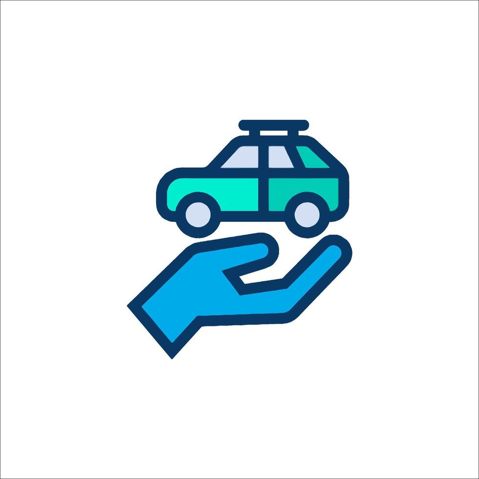 Car insurance icon, line icon, illustration vector