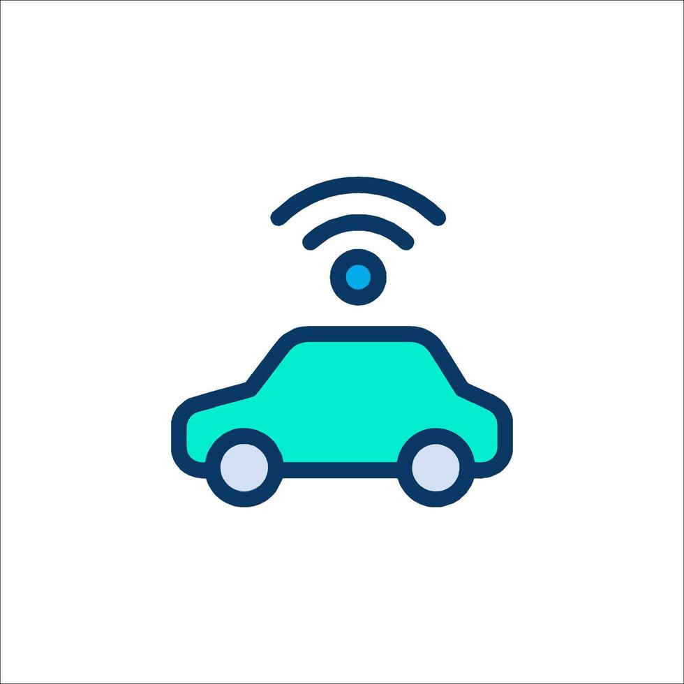 Automobile car wifi icon illustration vector