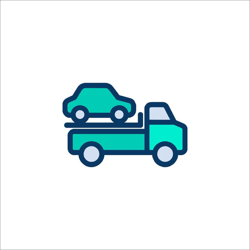 Car towing icon illustration vector