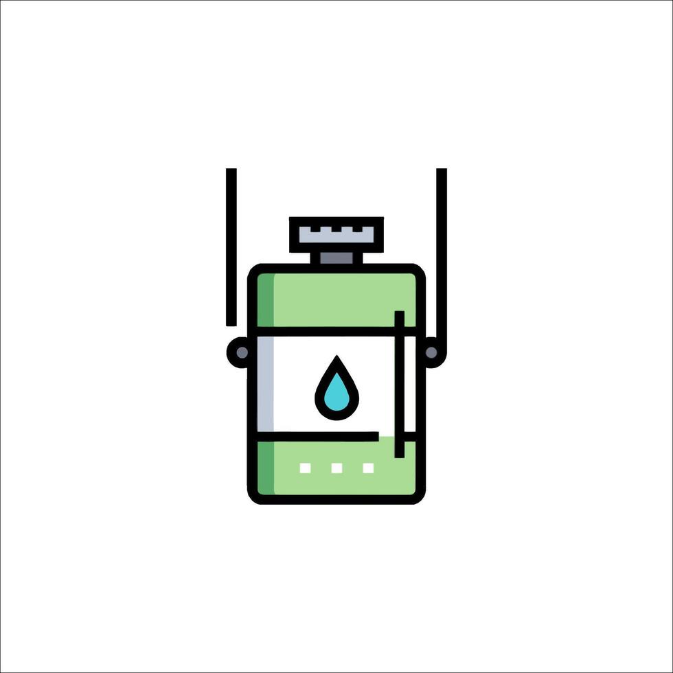 A green gas can with a drop of water on it vector