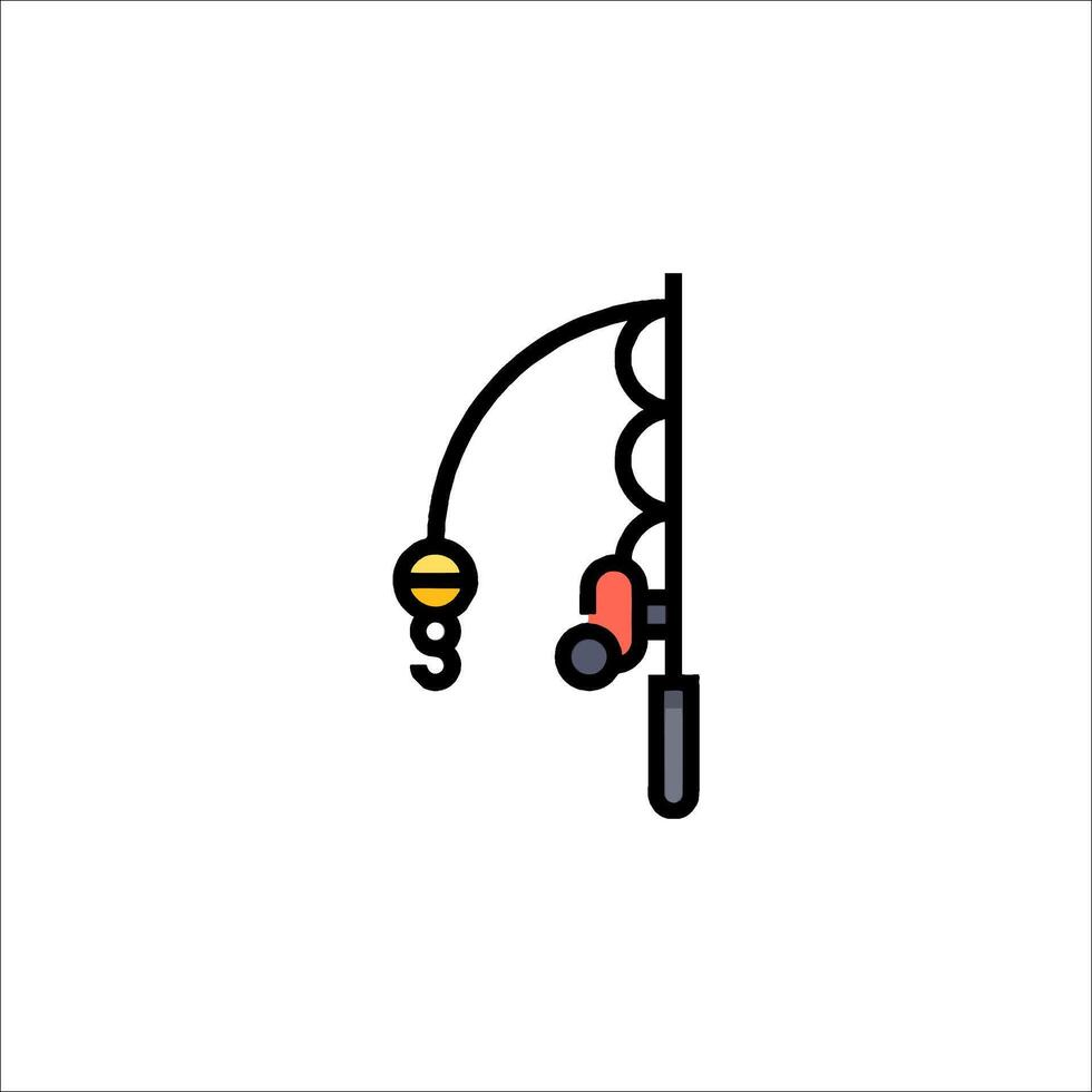 A fish hook and a hook are hanging on a wall vector