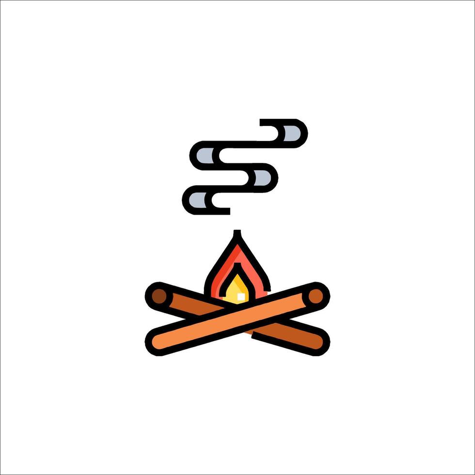 Campfire icon illustration vector