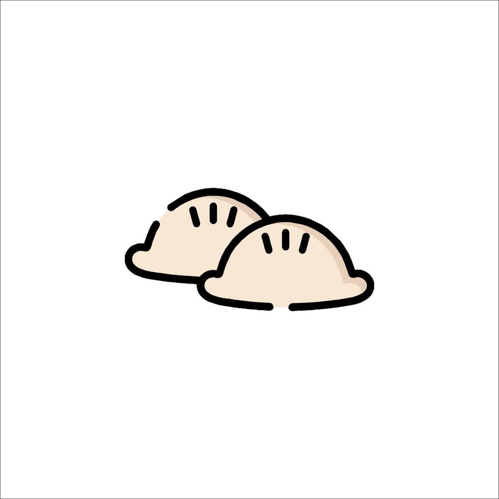 Two patties of meat are shown on a white background vector