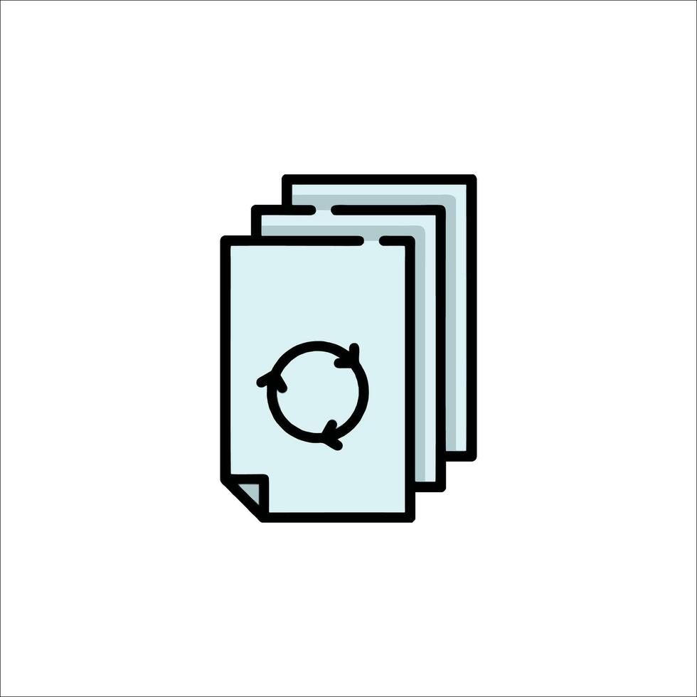 A folder with a circular arrow on it vector