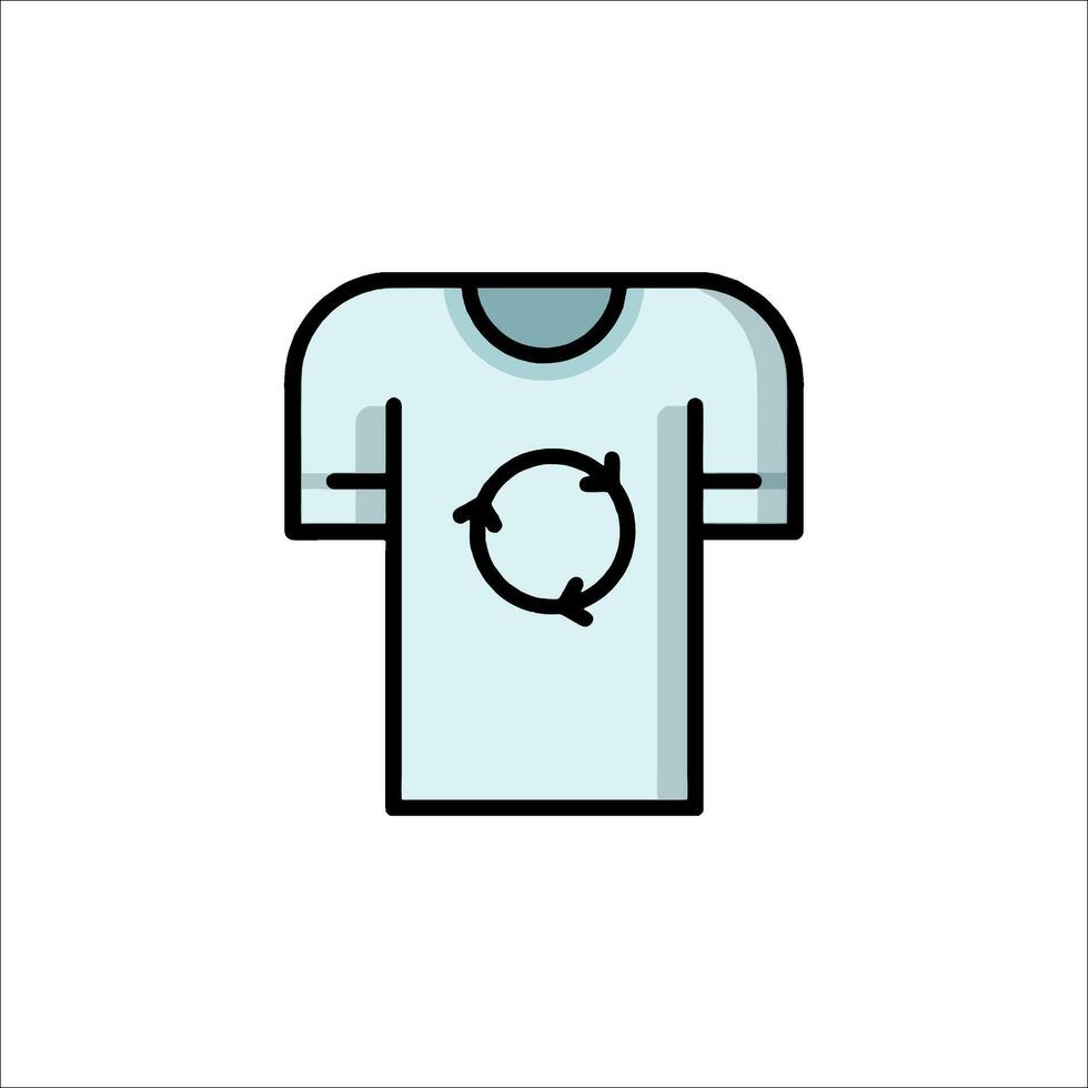 A t - shirt with a recycling symbol on it vector