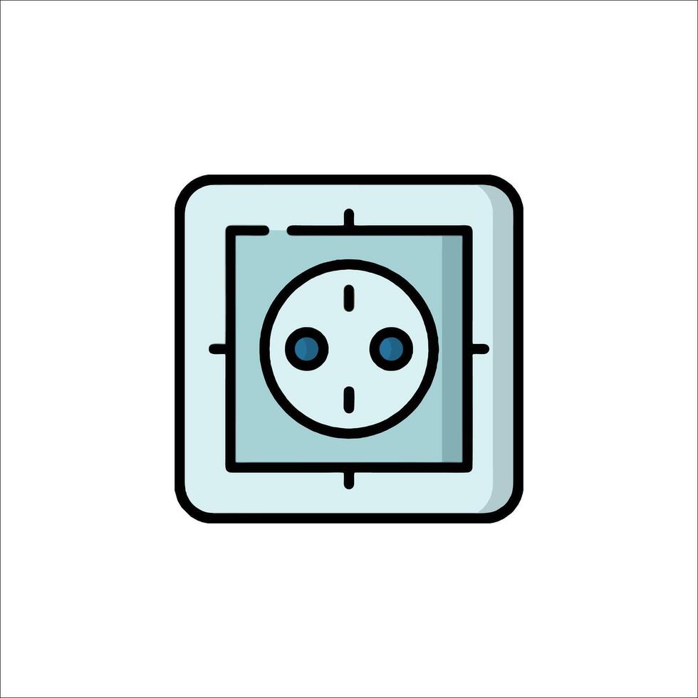 An icon of a socket with two holes vector