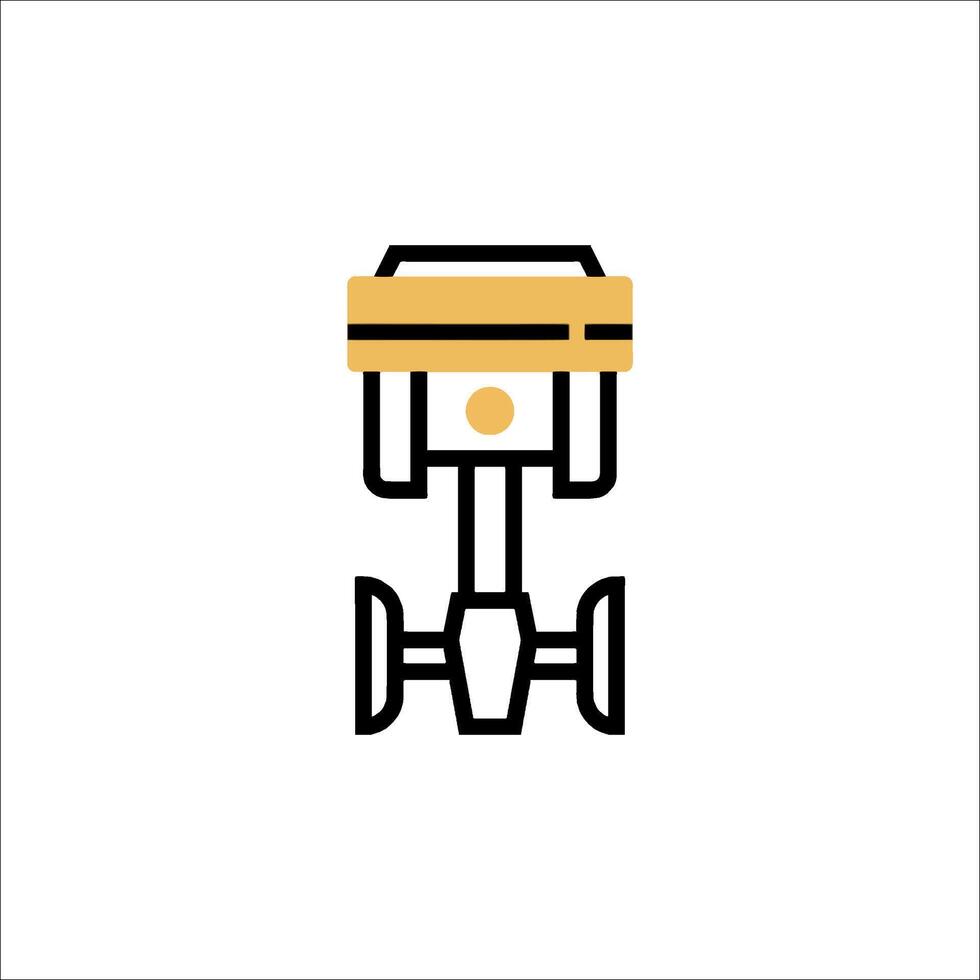 A simple icon of a machine with a pipe vector