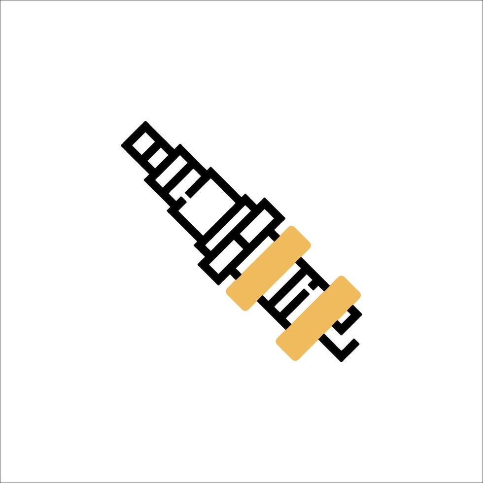 A spark plug icon on a white background vector