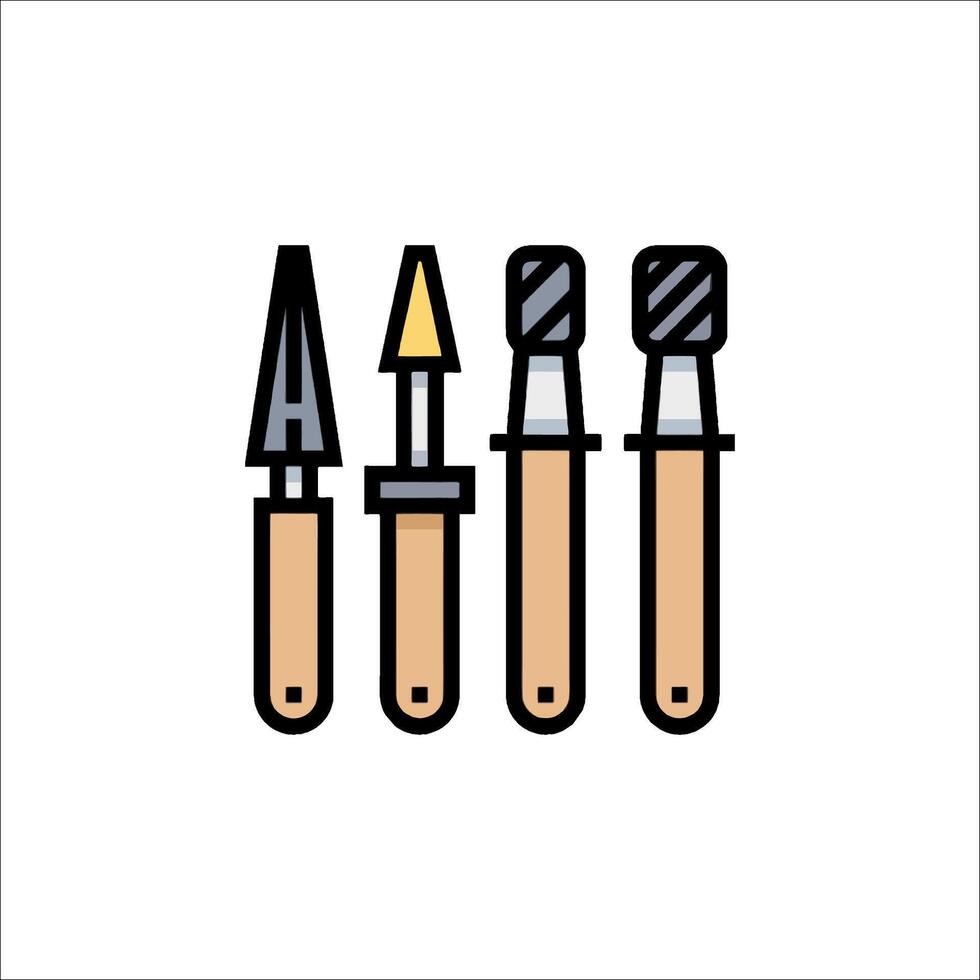 A set of tools on a white background vector