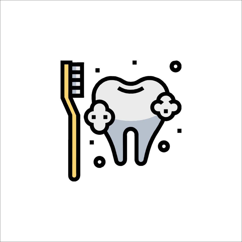 Toothbrush and toothpaste icon vector