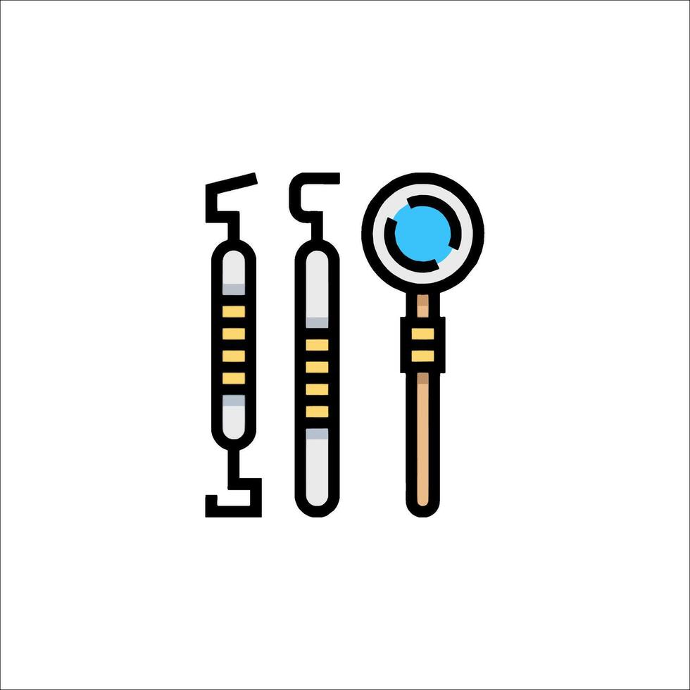 A pair of scissors and a magnifying glass icon vector