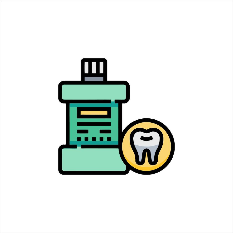 Toothbrush and toothpaste icon vector