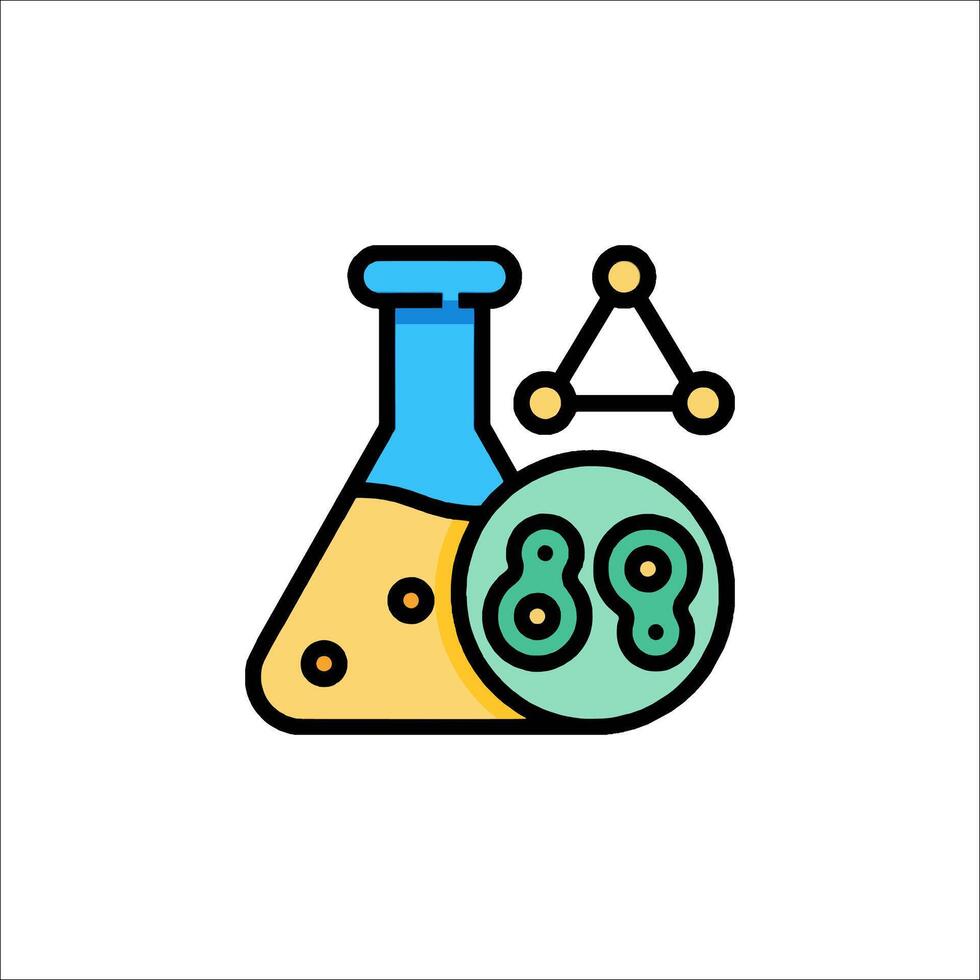 A science lab flask with a number and a number on it vector