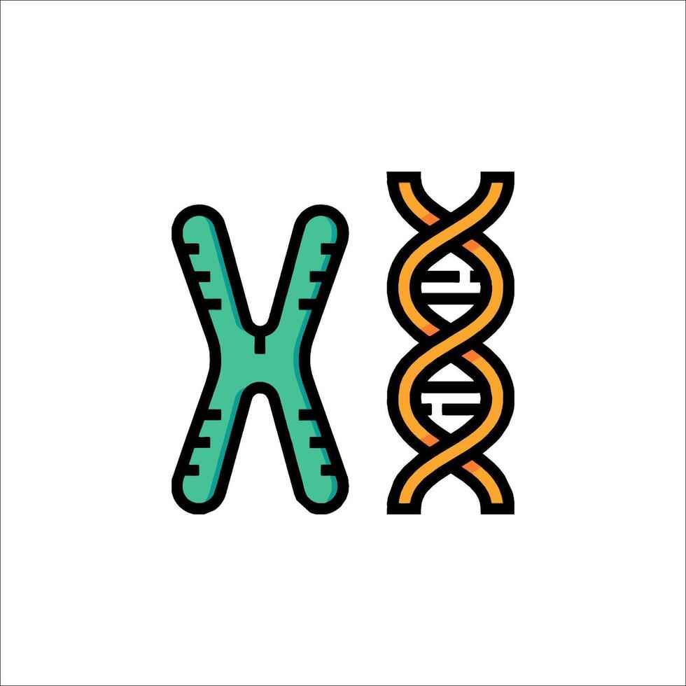 Dna and x sign icon vector