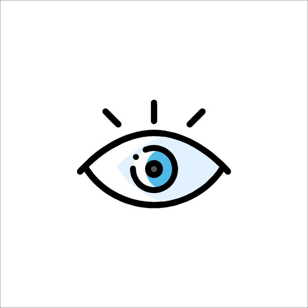 An eye icon on a white background vector