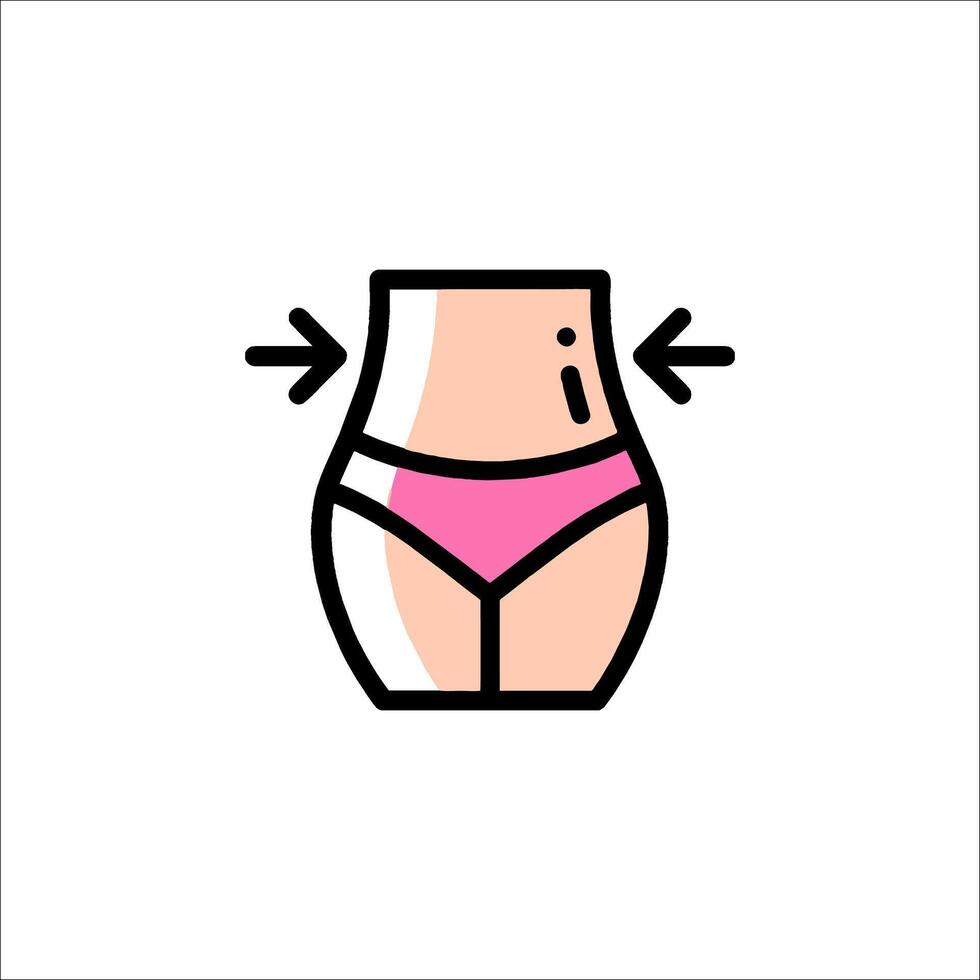 A woman's underwear with a pink waistband vector