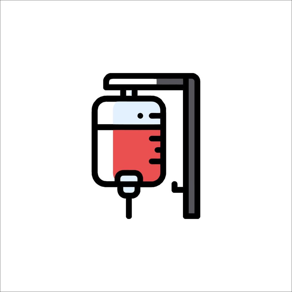 Blood bag icon vector