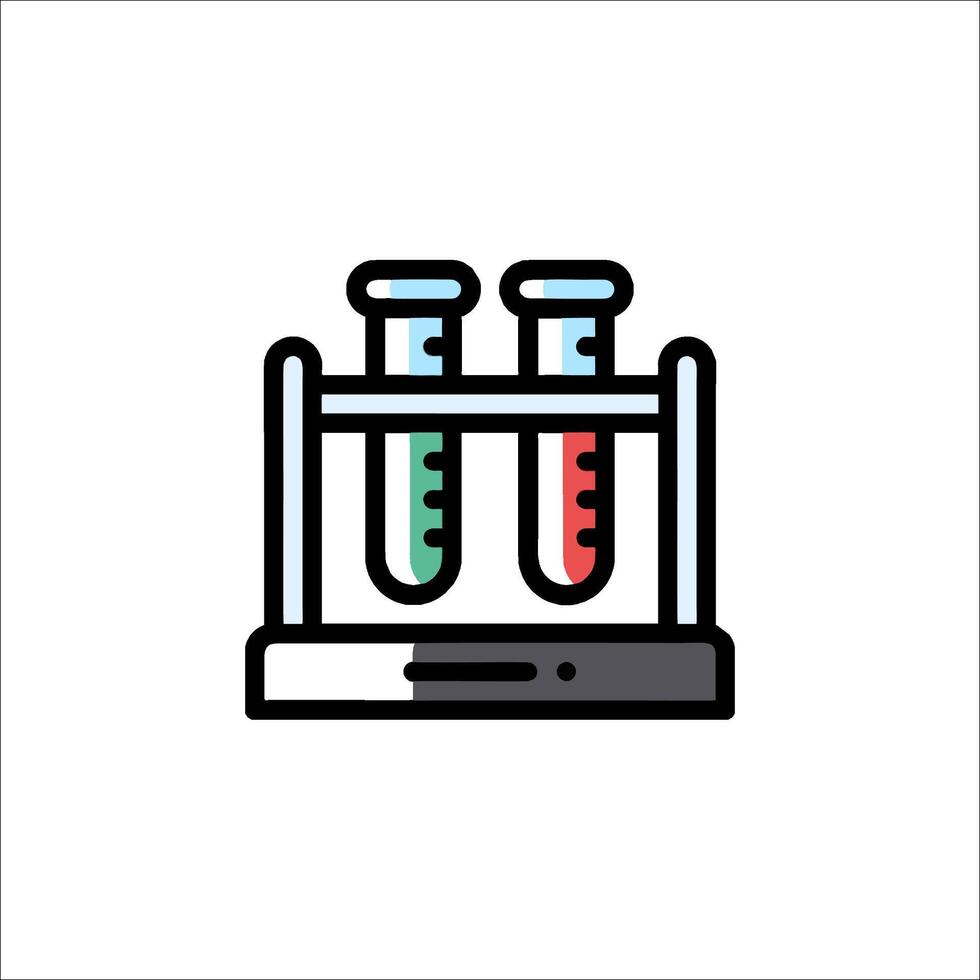 A test tube with two test tubes on it vector