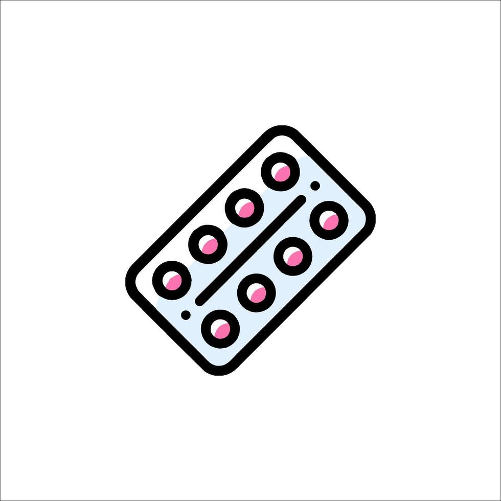 Pill box icon on white background vector