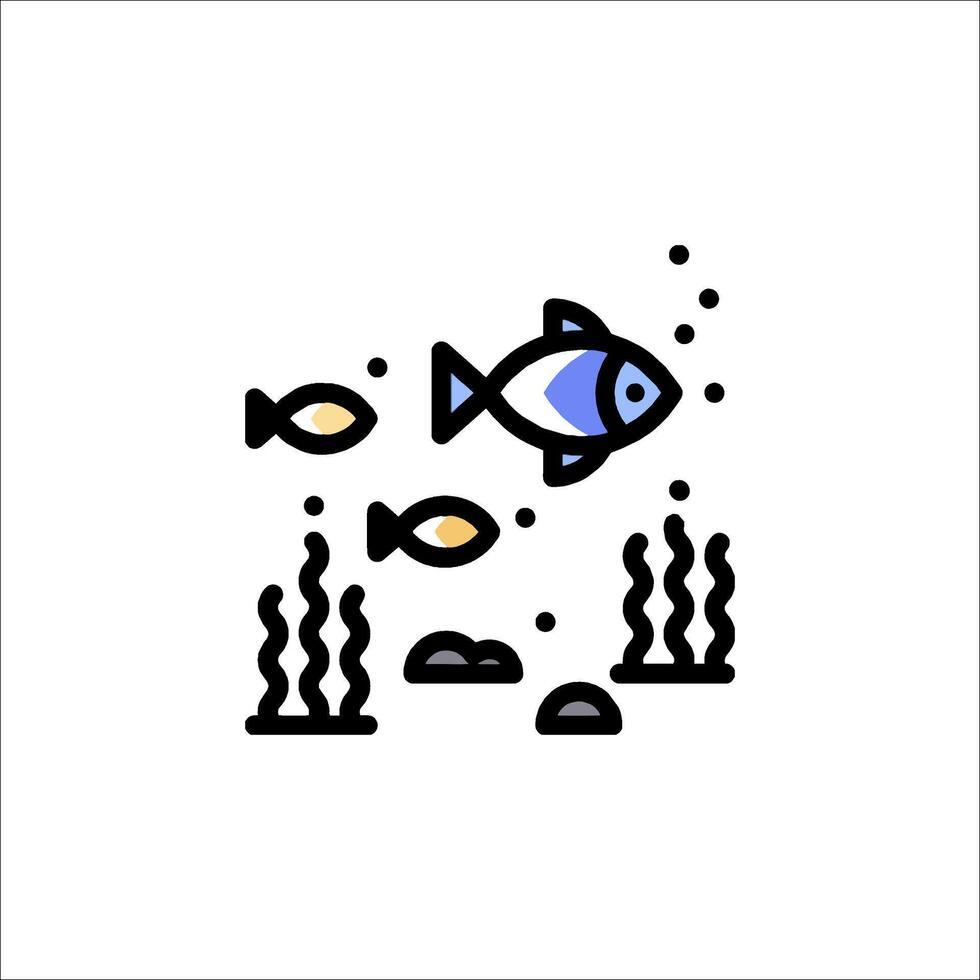 Fish icon illustration vector