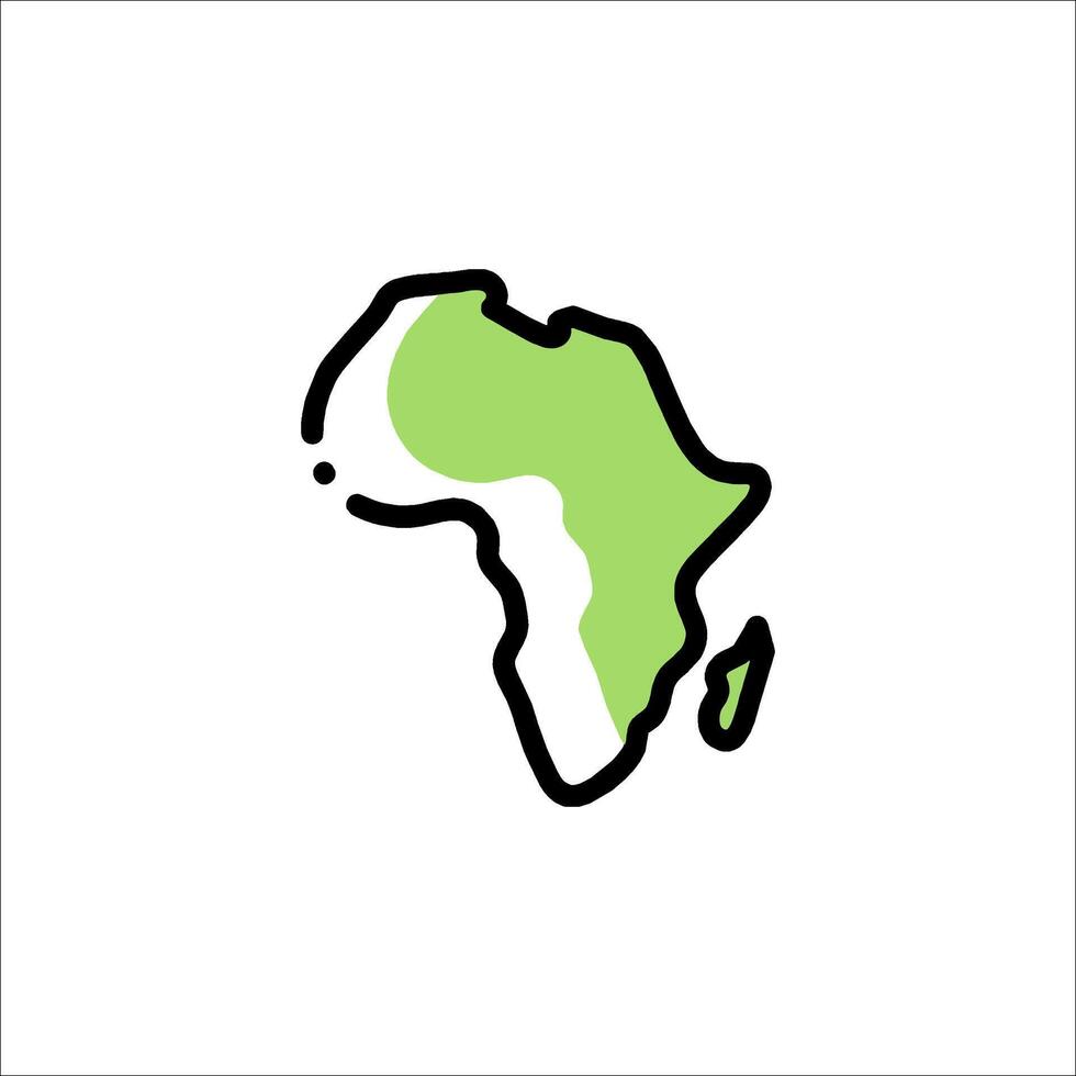 Africa map icon illustration vector