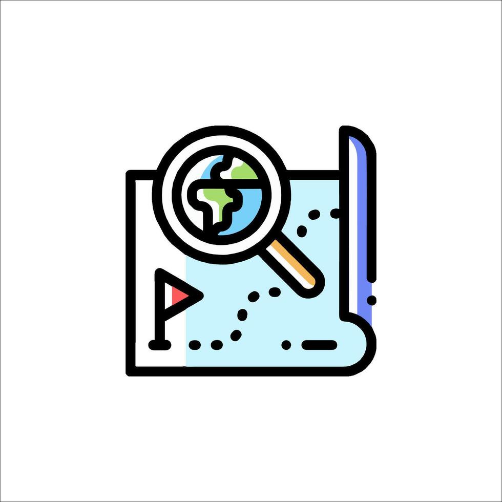 Golf map icon illustration vector