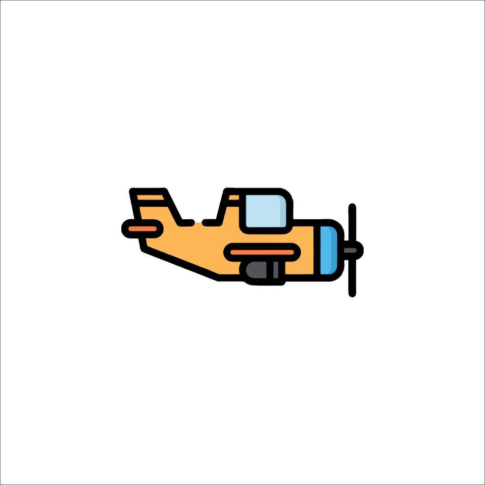A small airplane icon on a white background vector