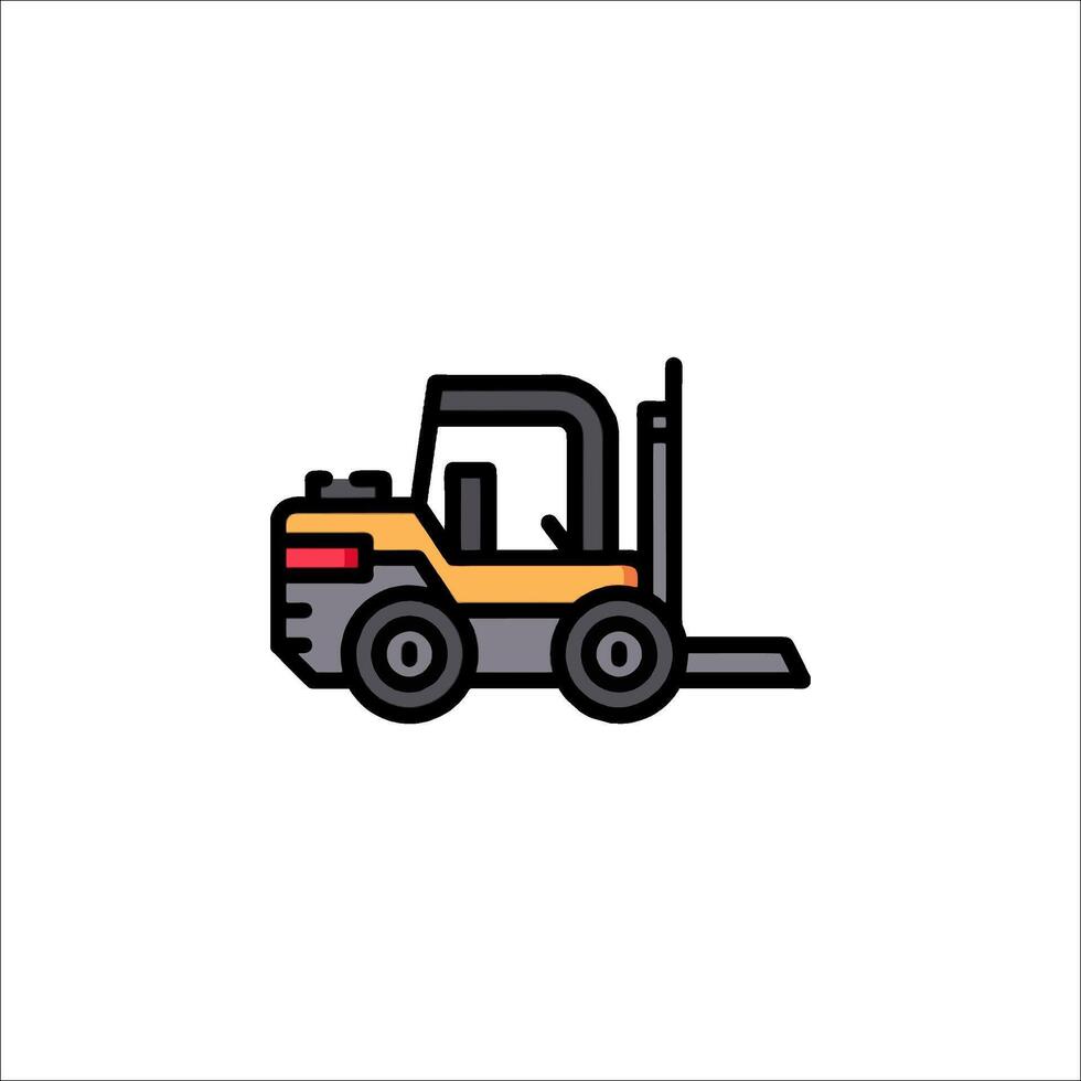 A forklift truck icon on a white background vector