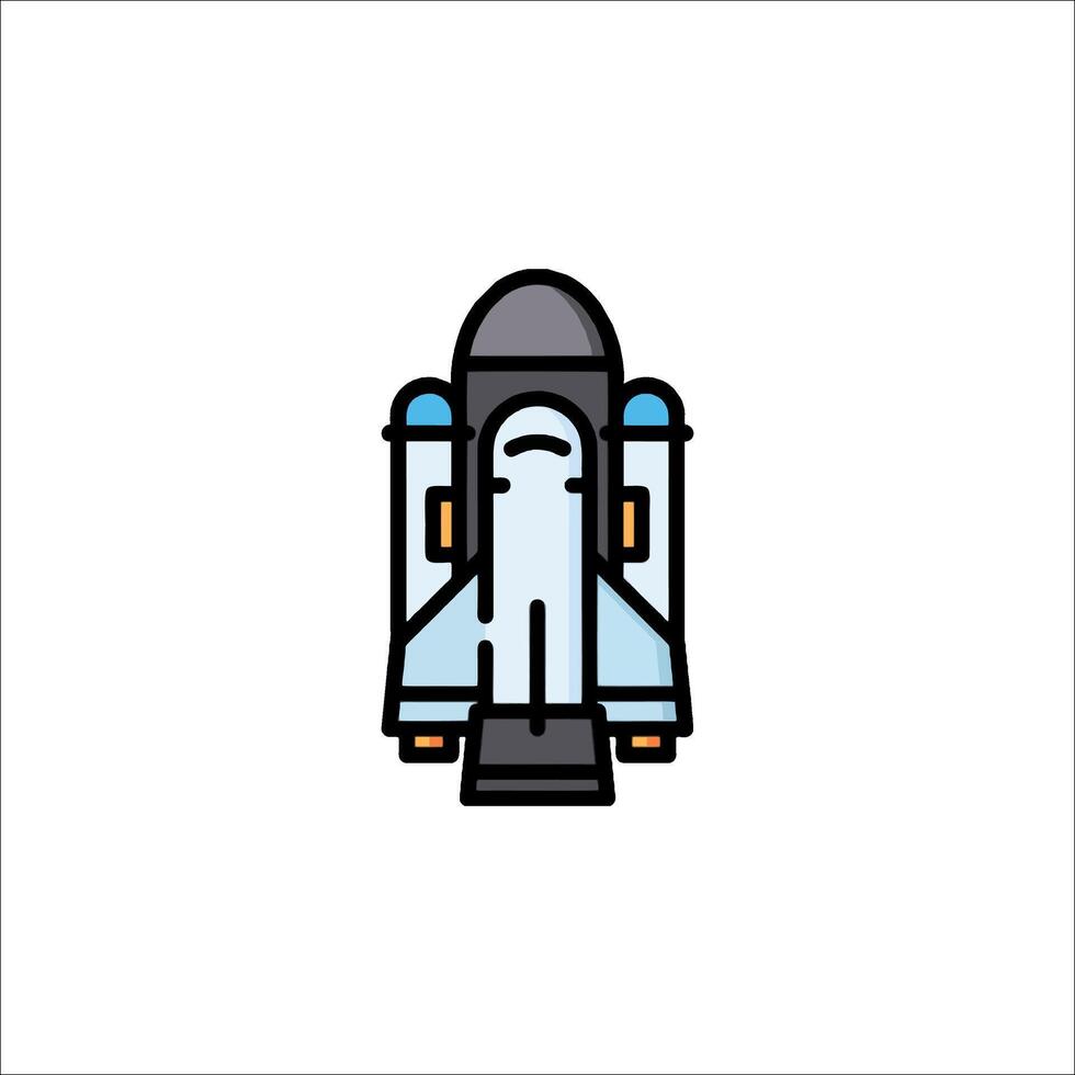 Space shuttle icon illustration vector