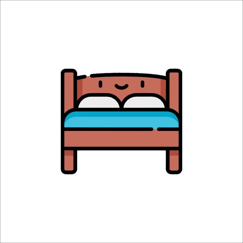 Bed icon illustration vector