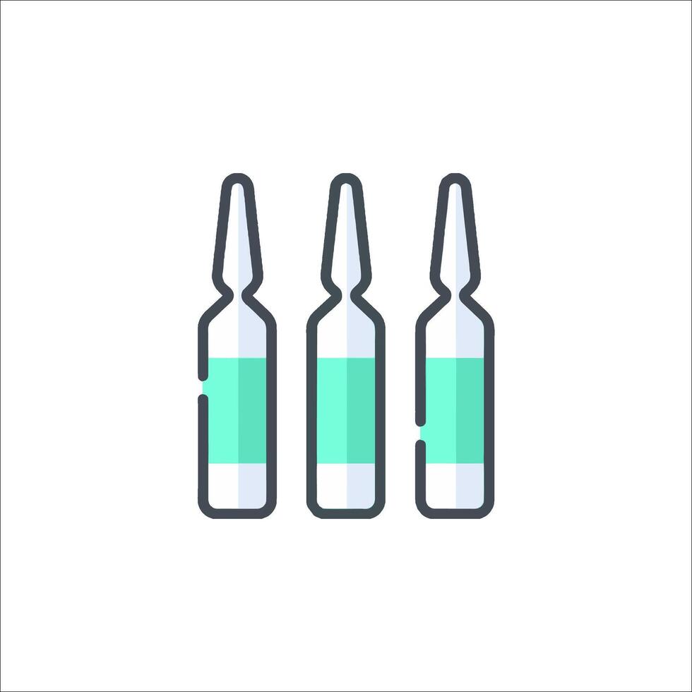 Three bottles of medicine on a white background vector