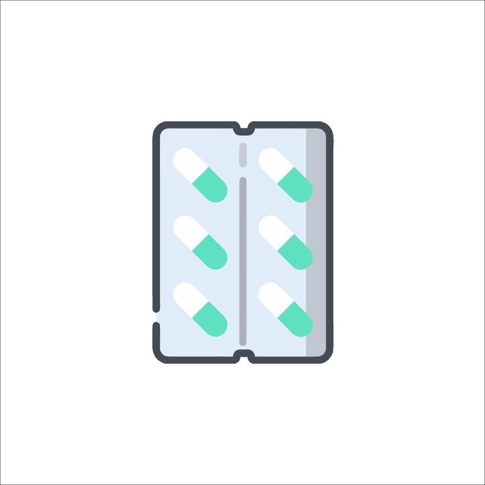 Pill pack icon isolated on white background vector