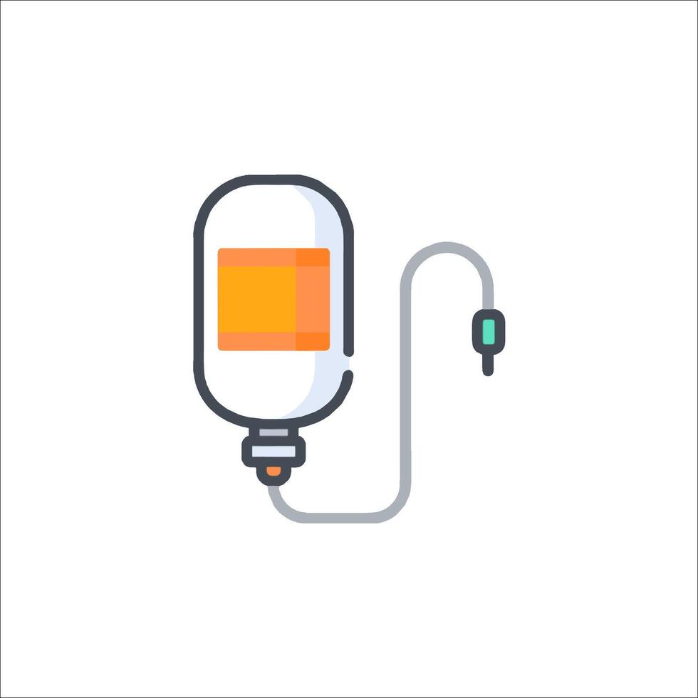 A medical bag with an iv bag on it vector