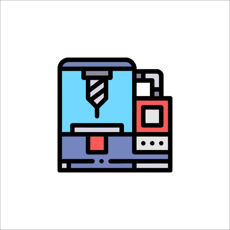 A machine that is being used to make a product vector