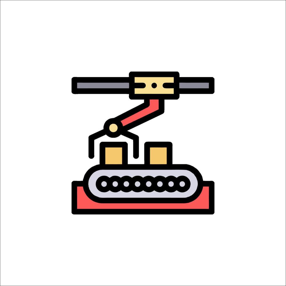 A robot with a machine on top of it vector