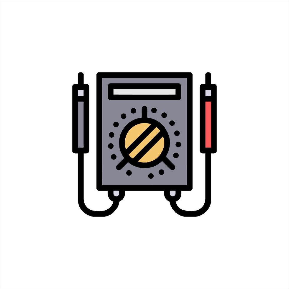 A black and white image of a voltmeter vector