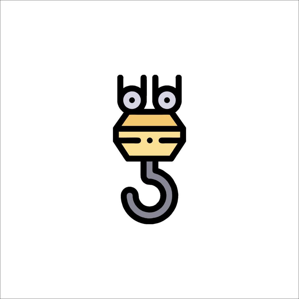 A cartoon character with a hook on its head vector