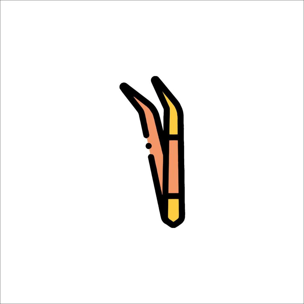 A stylized icon of a pair of scissors vector