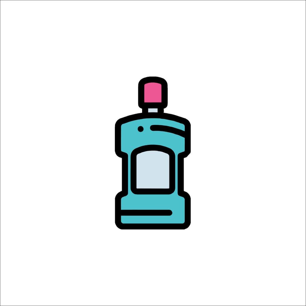 A bottle of toothpaste icon on a white background vector
