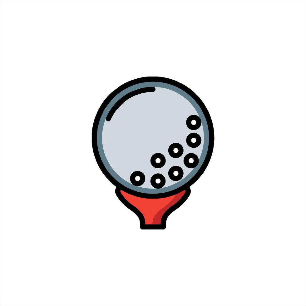 Golf ball icon illustration vector