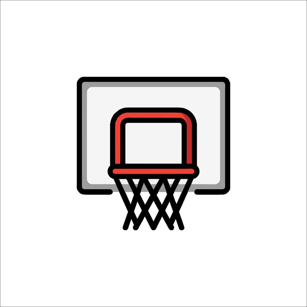Basketball hoop icon on white background vector