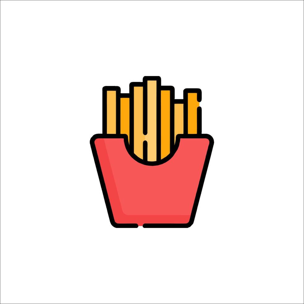 French fries icon illustration vector