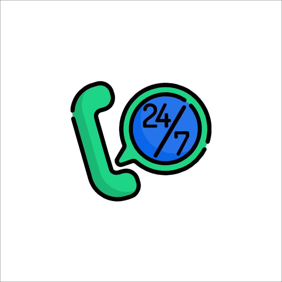 A phone icon with a clock and a number vector