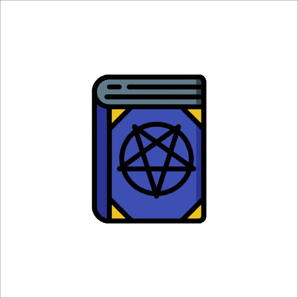 A book with a pentagram on it vector